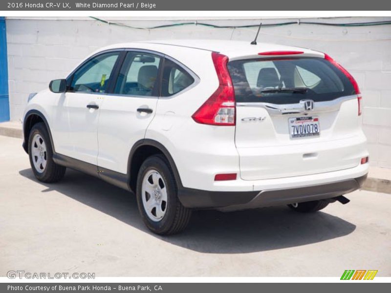 White Diamond Pearl / Beige 2016 Honda CR-V LX
