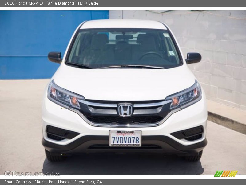 White Diamond Pearl / Beige 2016 Honda CR-V LX