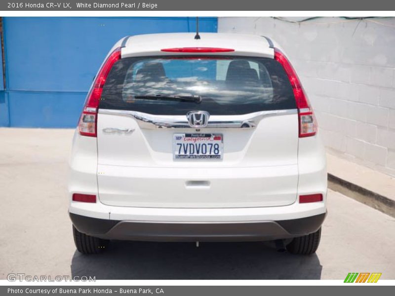 White Diamond Pearl / Beige 2016 Honda CR-V LX