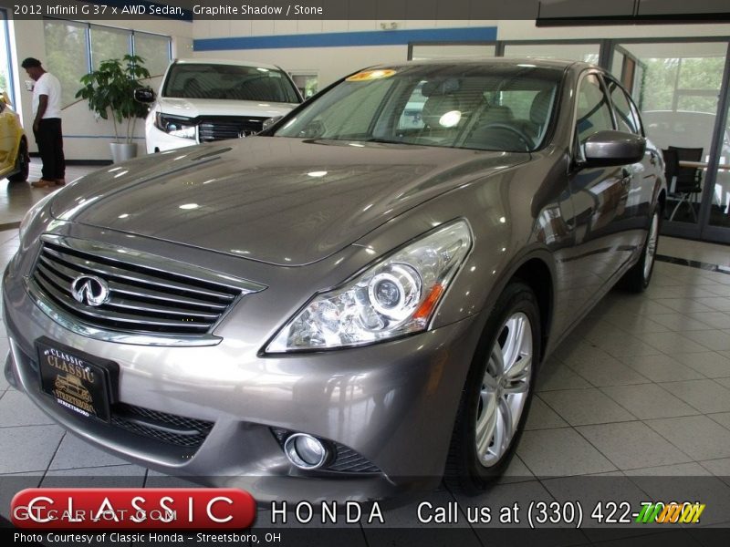 Graphite Shadow / Stone 2012 Infiniti G 37 x AWD Sedan