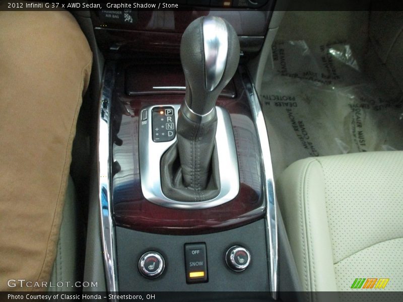 Graphite Shadow / Stone 2012 Infiniti G 37 x AWD Sedan