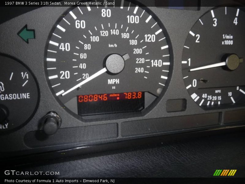 Morea Green Metallic / Sand 1997 BMW 3 Series 318i Sedan