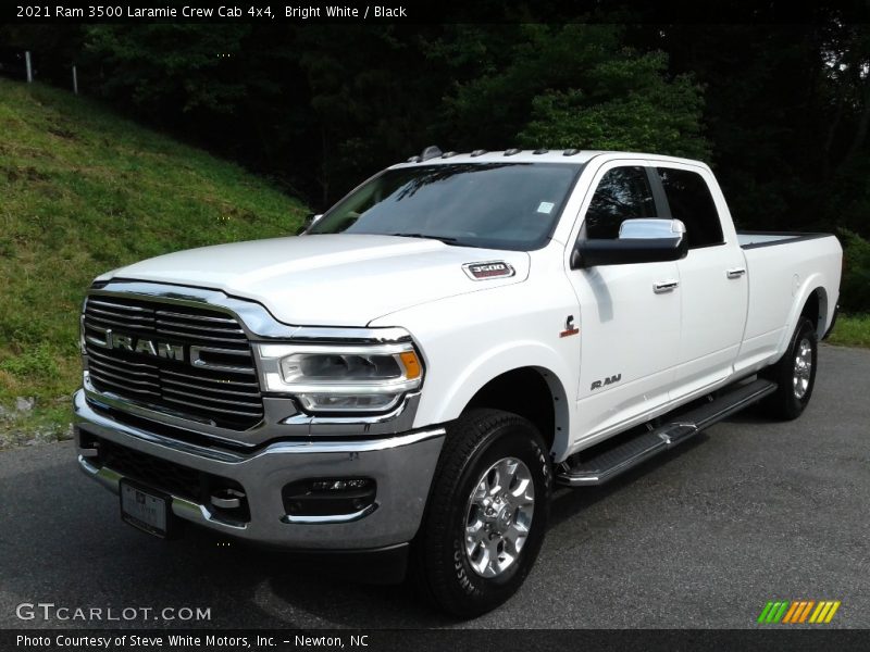 Bright White / Black 2021 Ram 3500 Laramie Crew Cab 4x4