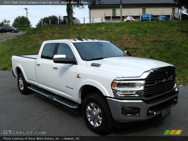 Bright White / Black 2021 Ram 3500 Laramie Crew Cab 4x4