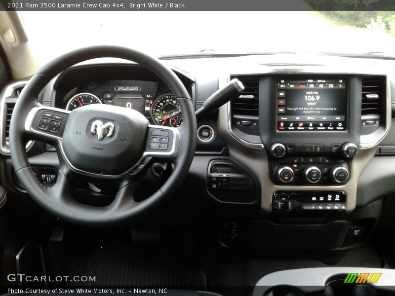 Bright White / Black 2021 Ram 3500 Laramie Crew Cab 4x4