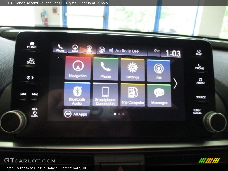 Crystal Black Pearl / Ivory 2018 Honda Accord Touring Sedan
