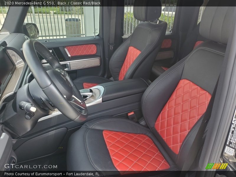 Front Seat of 2020 G 550