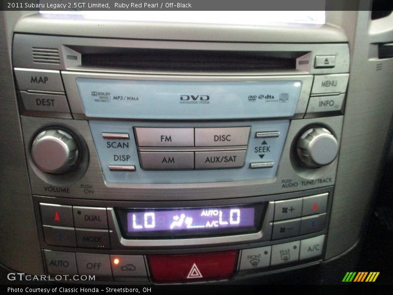Controls of 2011 Legacy 2.5GT Limited