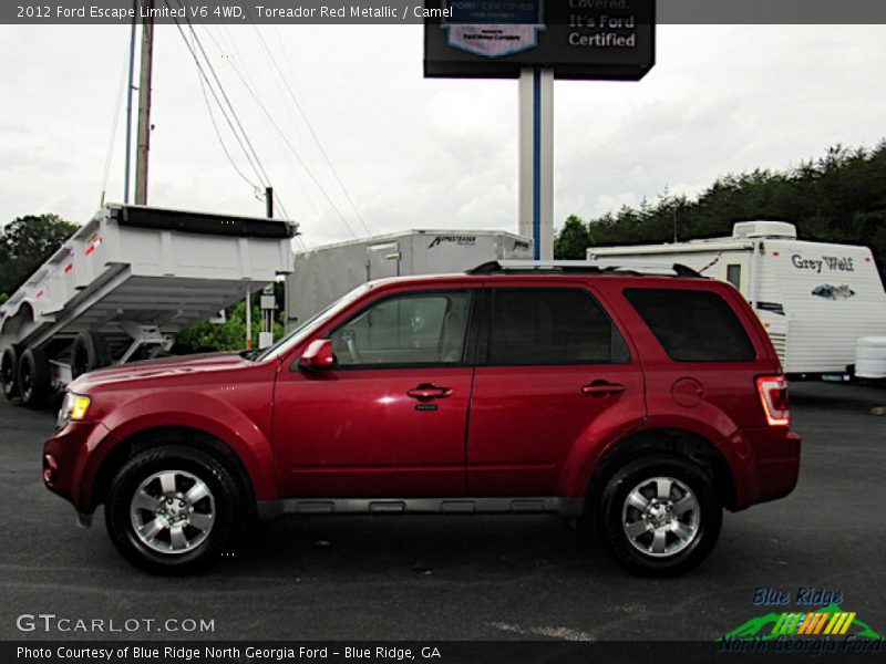 Toreador Red Metallic / Camel 2012 Ford Escape Limited V6 4WD