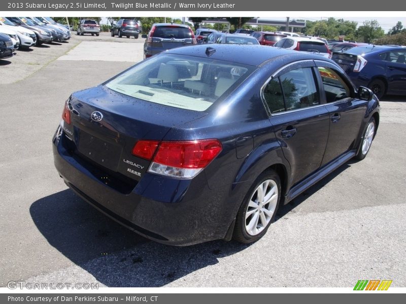 Twilight Blue Metallic / Warm Ivory Leather 2013 Subaru Legacy 2.5i Limited