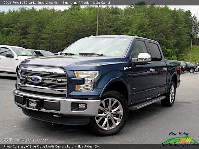 Blue Jeans / Medium Light Camel 2016 Ford F150 Lariat SuperCrew 4x4