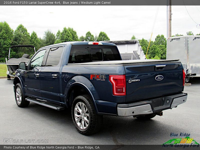 Blue Jeans / Medium Light Camel 2016 Ford F150 Lariat SuperCrew 4x4