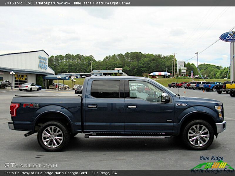 Blue Jeans / Medium Light Camel 2016 Ford F150 Lariat SuperCrew 4x4