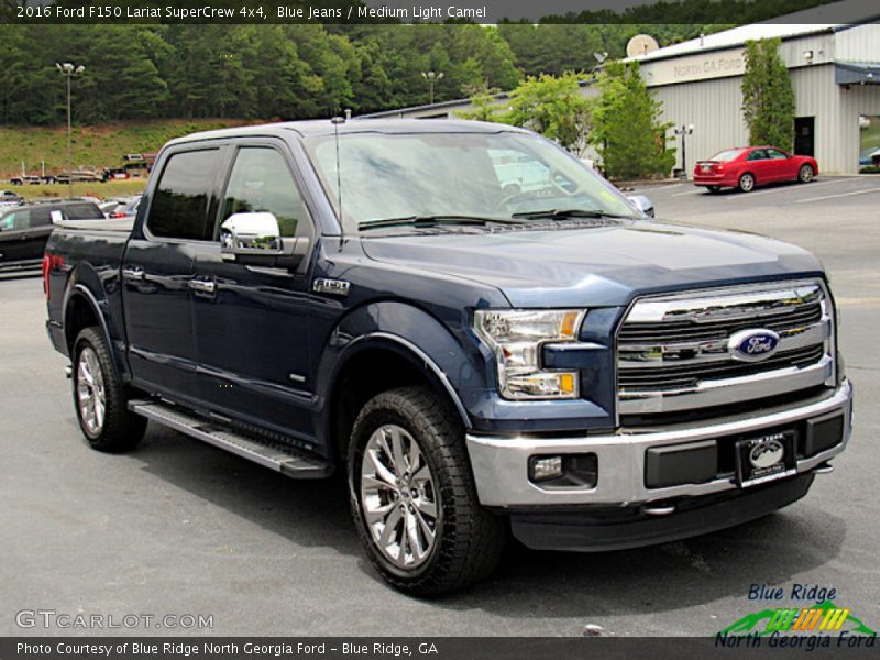Blue Jeans / Medium Light Camel 2016 Ford F150 Lariat SuperCrew 4x4