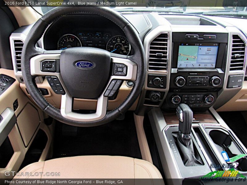 Blue Jeans / Medium Light Camel 2016 Ford F150 Lariat SuperCrew 4x4