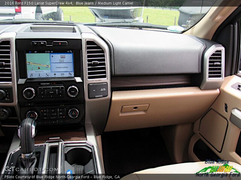 Blue Jeans / Medium Light Camel 2016 Ford F150 Lariat SuperCrew 4x4