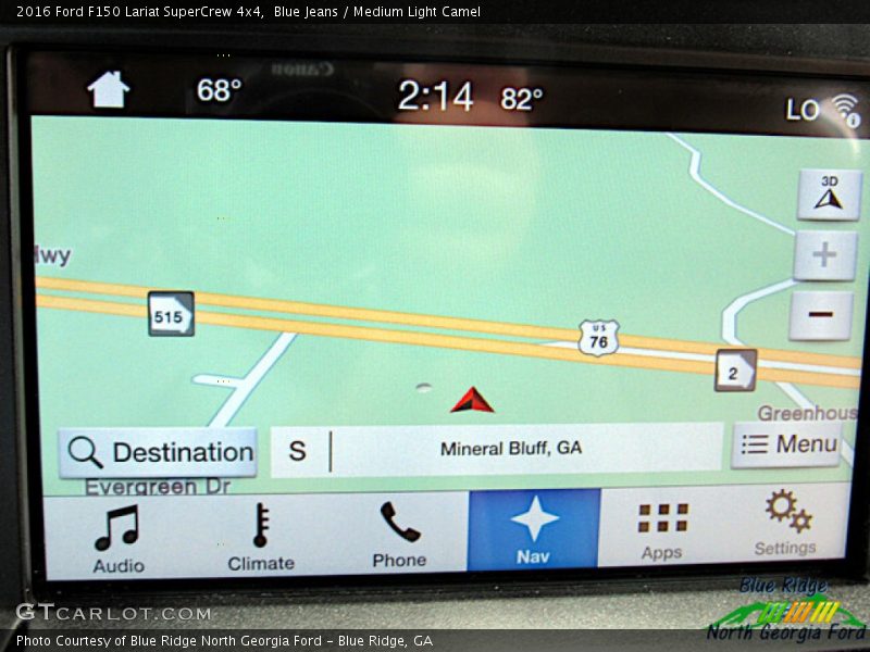 Blue Jeans / Medium Light Camel 2016 Ford F150 Lariat SuperCrew 4x4