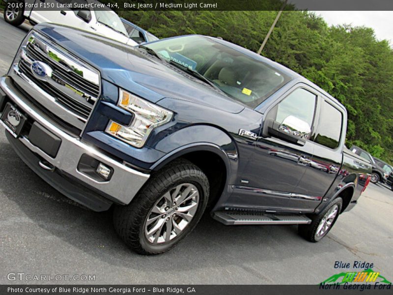 Blue Jeans / Medium Light Camel 2016 Ford F150 Lariat SuperCrew 4x4