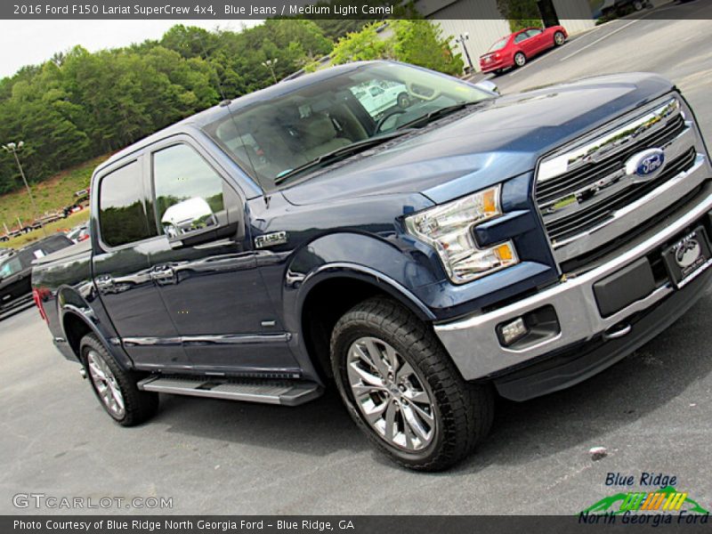 Blue Jeans / Medium Light Camel 2016 Ford F150 Lariat SuperCrew 4x4