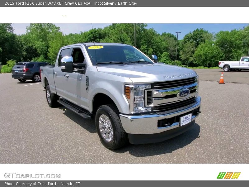 Ingot Silver / Earth Gray 2019 Ford F250 Super Duty XLT Crew Cab 4x4