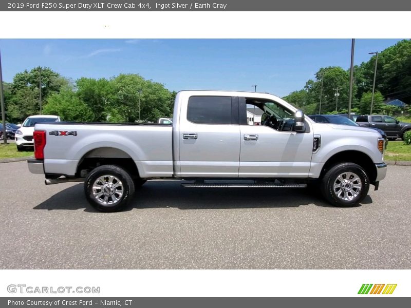 Ingot Silver / Earth Gray 2019 Ford F250 Super Duty XLT Crew Cab 4x4