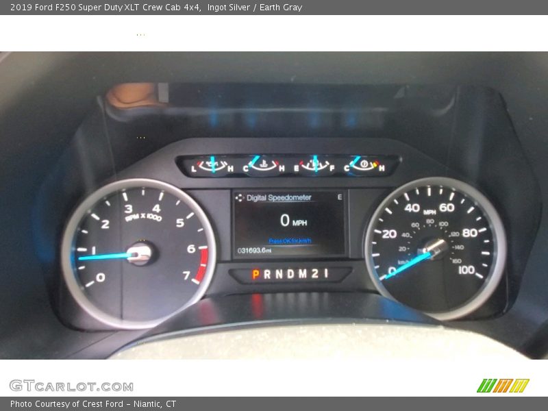 Ingot Silver / Earth Gray 2019 Ford F250 Super Duty XLT Crew Cab 4x4