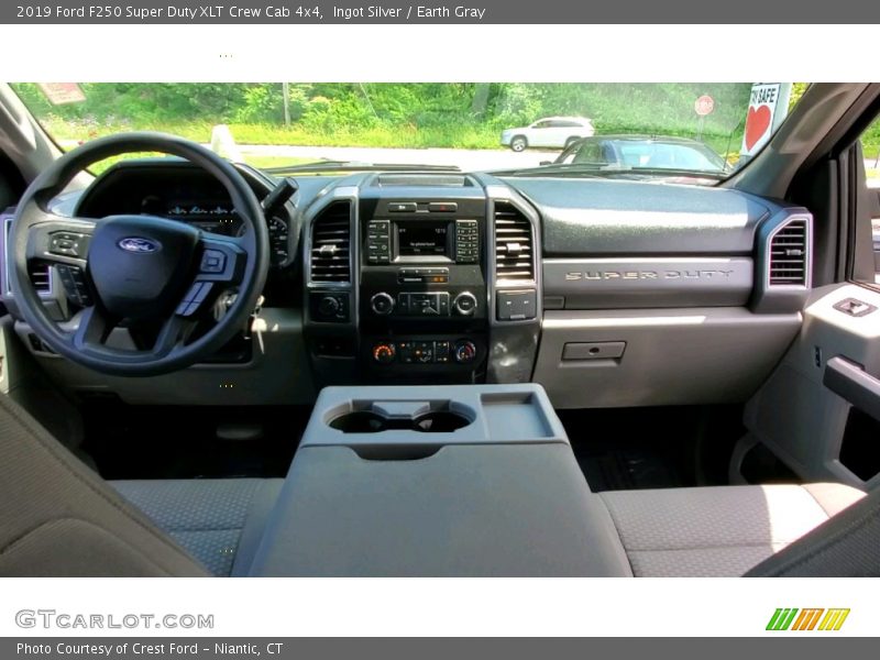 Ingot Silver / Earth Gray 2019 Ford F250 Super Duty XLT Crew Cab 4x4