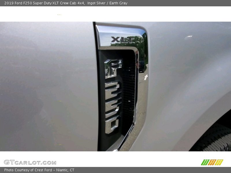 Ingot Silver / Earth Gray 2019 Ford F250 Super Duty XLT Crew Cab 4x4