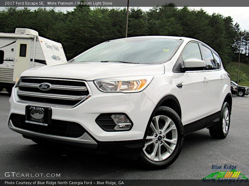 White Platinum / Medium Light Stone 2017 Ford Escape SE