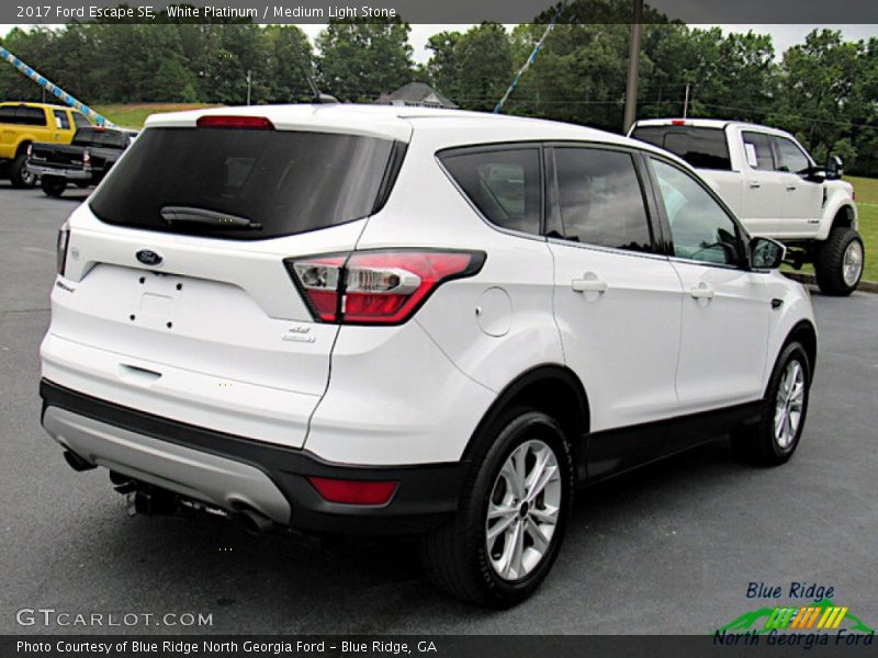 White Platinum / Medium Light Stone 2017 Ford Escape SE