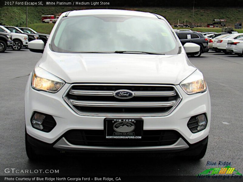 White Platinum / Medium Light Stone 2017 Ford Escape SE