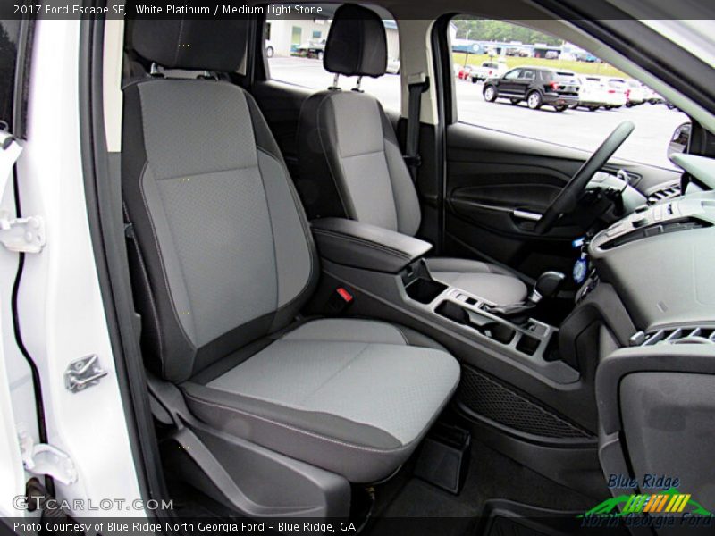 White Platinum / Medium Light Stone 2017 Ford Escape SE