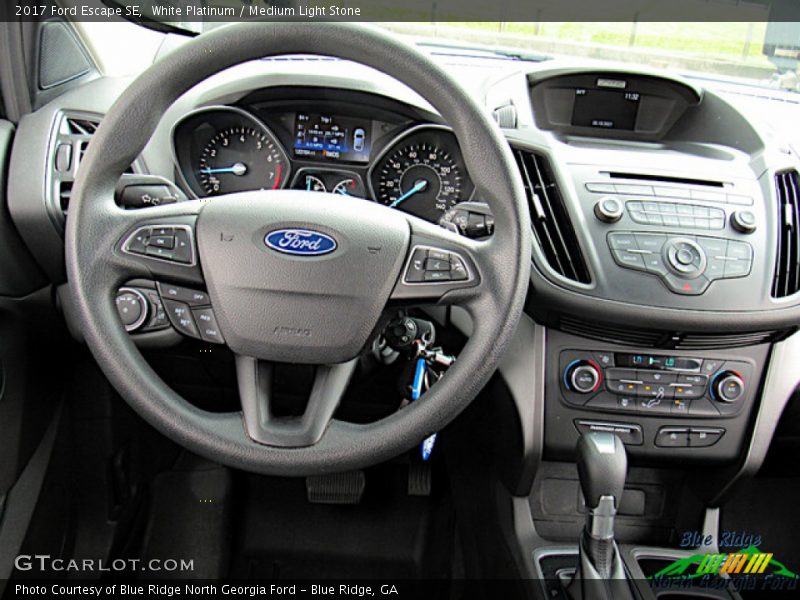 White Platinum / Medium Light Stone 2017 Ford Escape SE