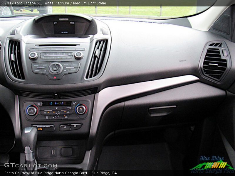 White Platinum / Medium Light Stone 2017 Ford Escape SE