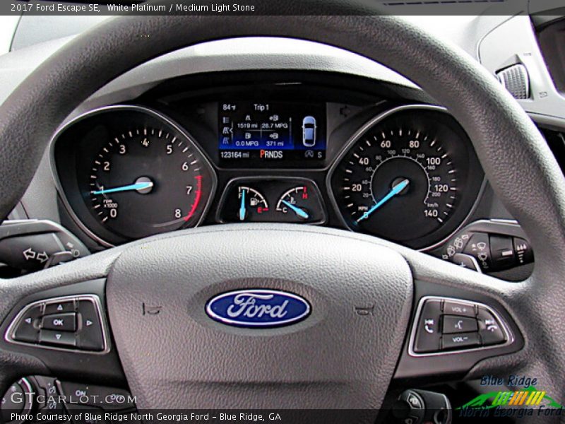 White Platinum / Medium Light Stone 2017 Ford Escape SE
