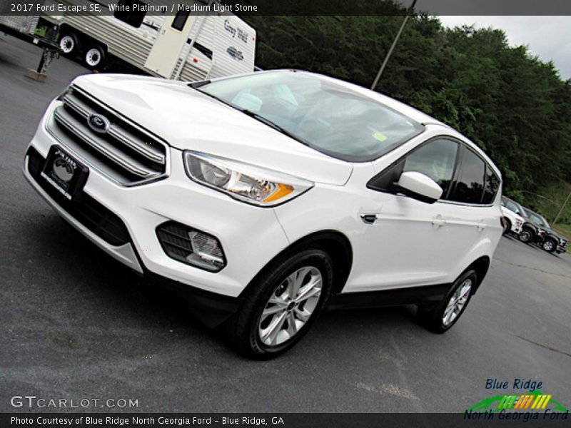 White Platinum / Medium Light Stone 2017 Ford Escape SE