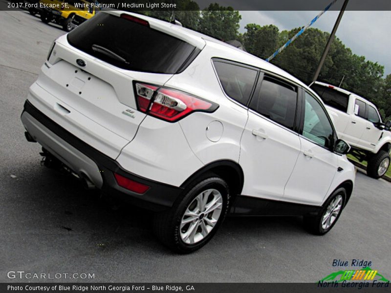 White Platinum / Medium Light Stone 2017 Ford Escape SE