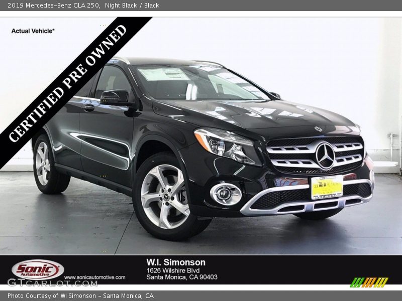 Night Black / Black 2019 Mercedes-Benz GLA 250