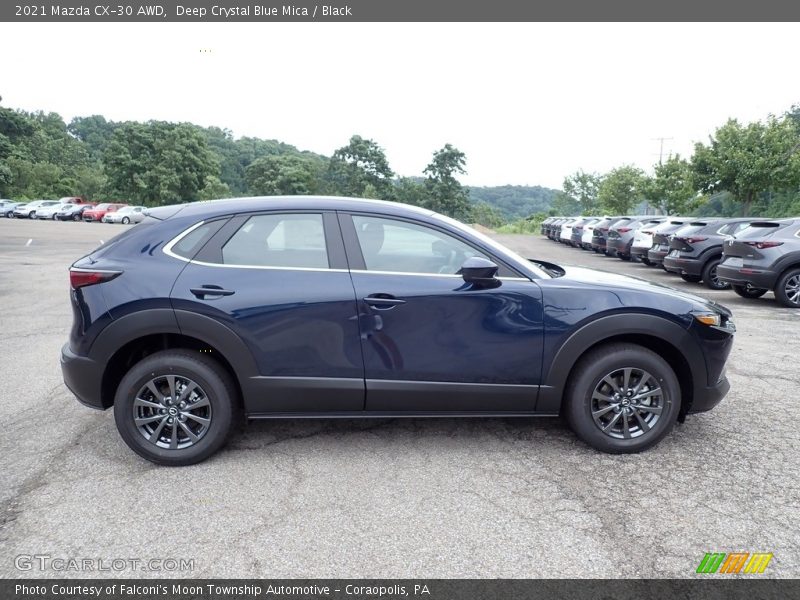 Deep Crystal Blue Mica / Black 2021 Mazda CX-30 AWD