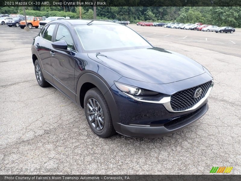Deep Crystal Blue Mica / Black 2021 Mazda CX-30 AWD