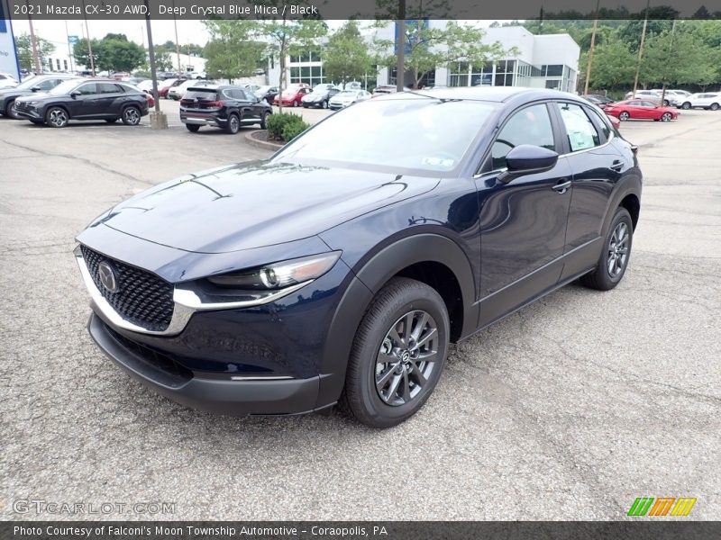 Deep Crystal Blue Mica / Black 2021 Mazda CX-30 AWD