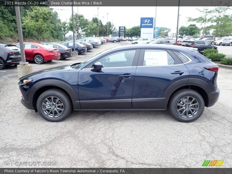 Deep Crystal Blue Mica / Black 2021 Mazda CX-30 AWD