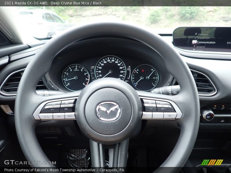 Deep Crystal Blue Mica / Black 2021 Mazda CX-30 AWD