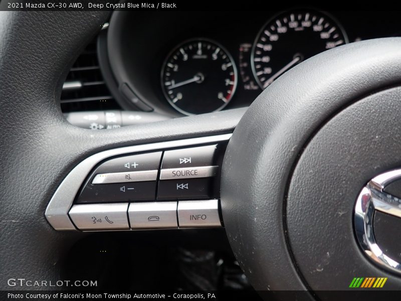 Deep Crystal Blue Mica / Black 2021 Mazda CX-30 AWD