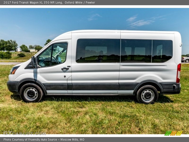 Oxford White / Pewter 2017 Ford Transit Wagon XL 350 MR Long