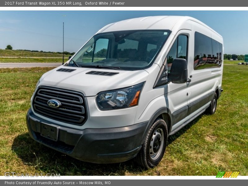 Oxford White / Pewter 2017 Ford Transit Wagon XL 350 MR Long