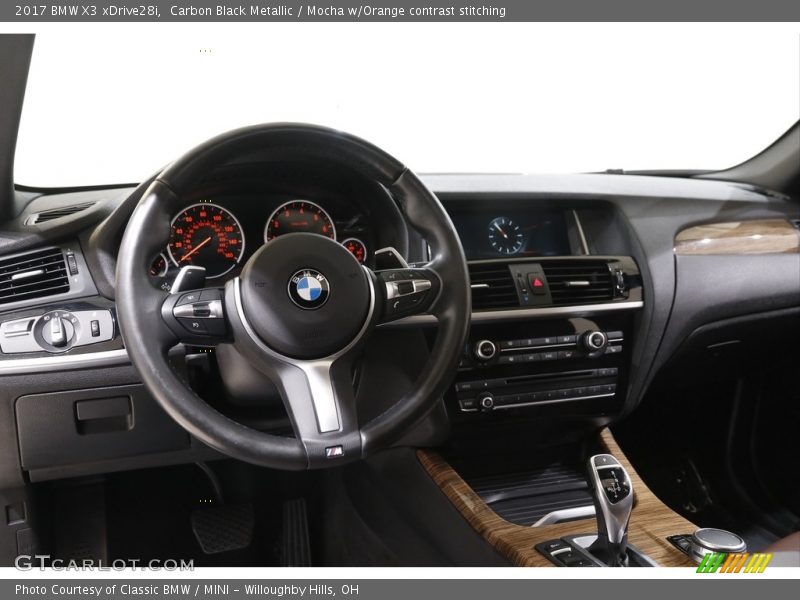 Carbon Black Metallic / Mocha w/Orange contrast stitching 2017 BMW X3 xDrive28i