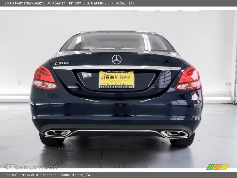Brilliant Blue Metallic / Silk Beige/Black 2018 Mercedes-Benz C 300 Sedan