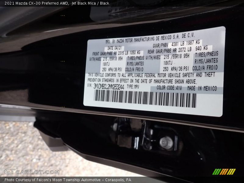 Jet Black Mica / Black 2021 Mazda CX-30 Preferred AWD