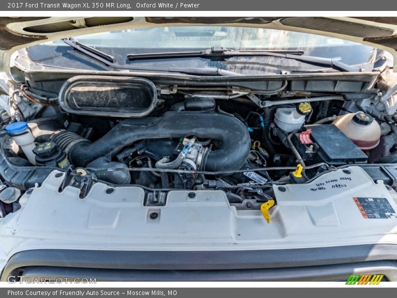 Oxford White / Pewter 2017 Ford Transit Wagon XL 350 MR Long